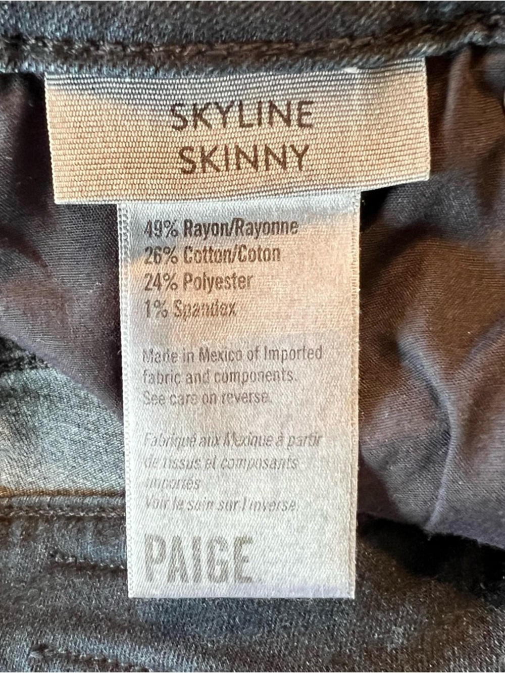 PAIGE Skyline Skinny Jeans Size 28 Azaria Dark Wash Stretch Mid Rise - Picture 6 of 9